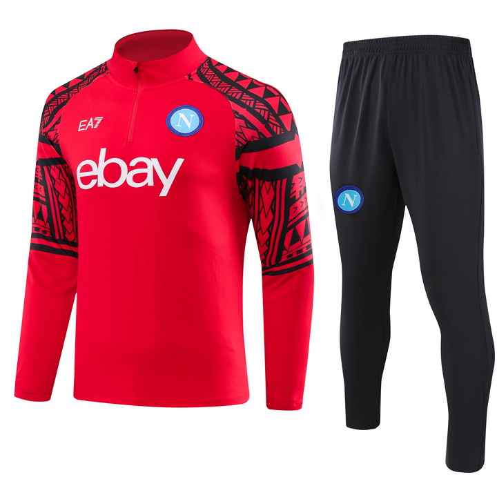 Napoli 23-24 Kids Long Sleeve Training Set Red